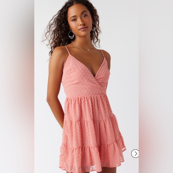 (33)New Francesca’s Kerry Swiss Dot Mini Dress - Picture 2 of 6